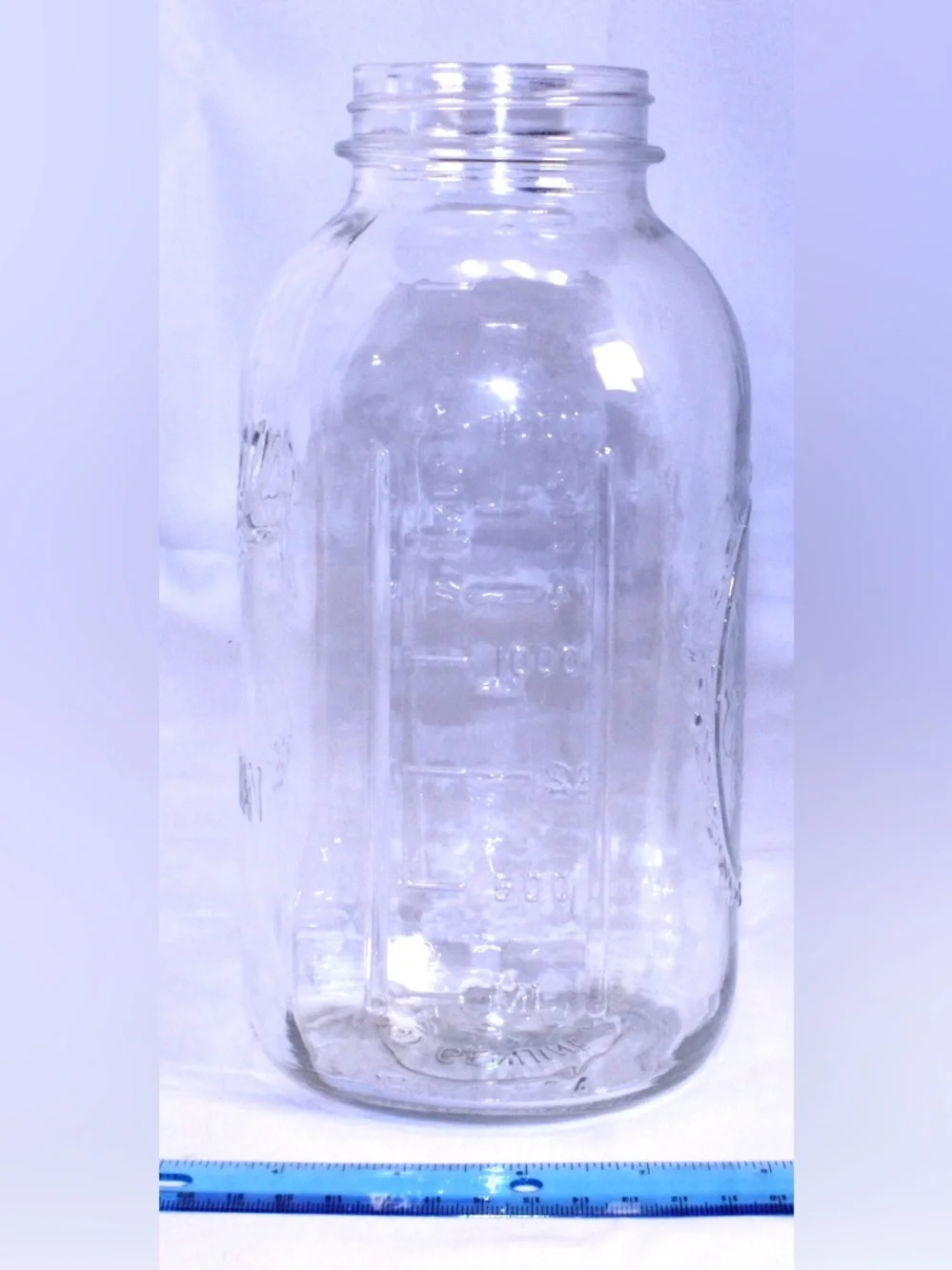 Vintage Ball Sculptured Glass fruit jar #49 - half gallon
